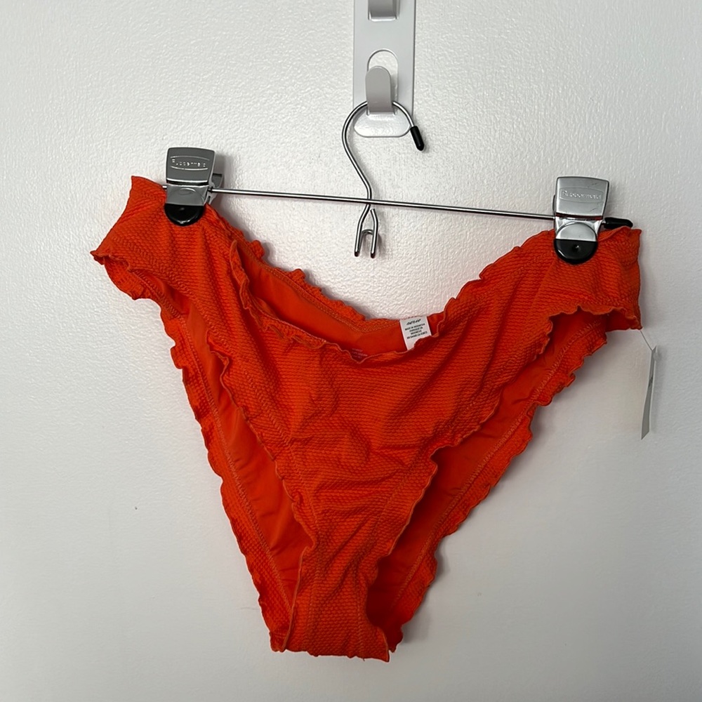 NWT aerie ruffle hem cheeky textured swim bottoms